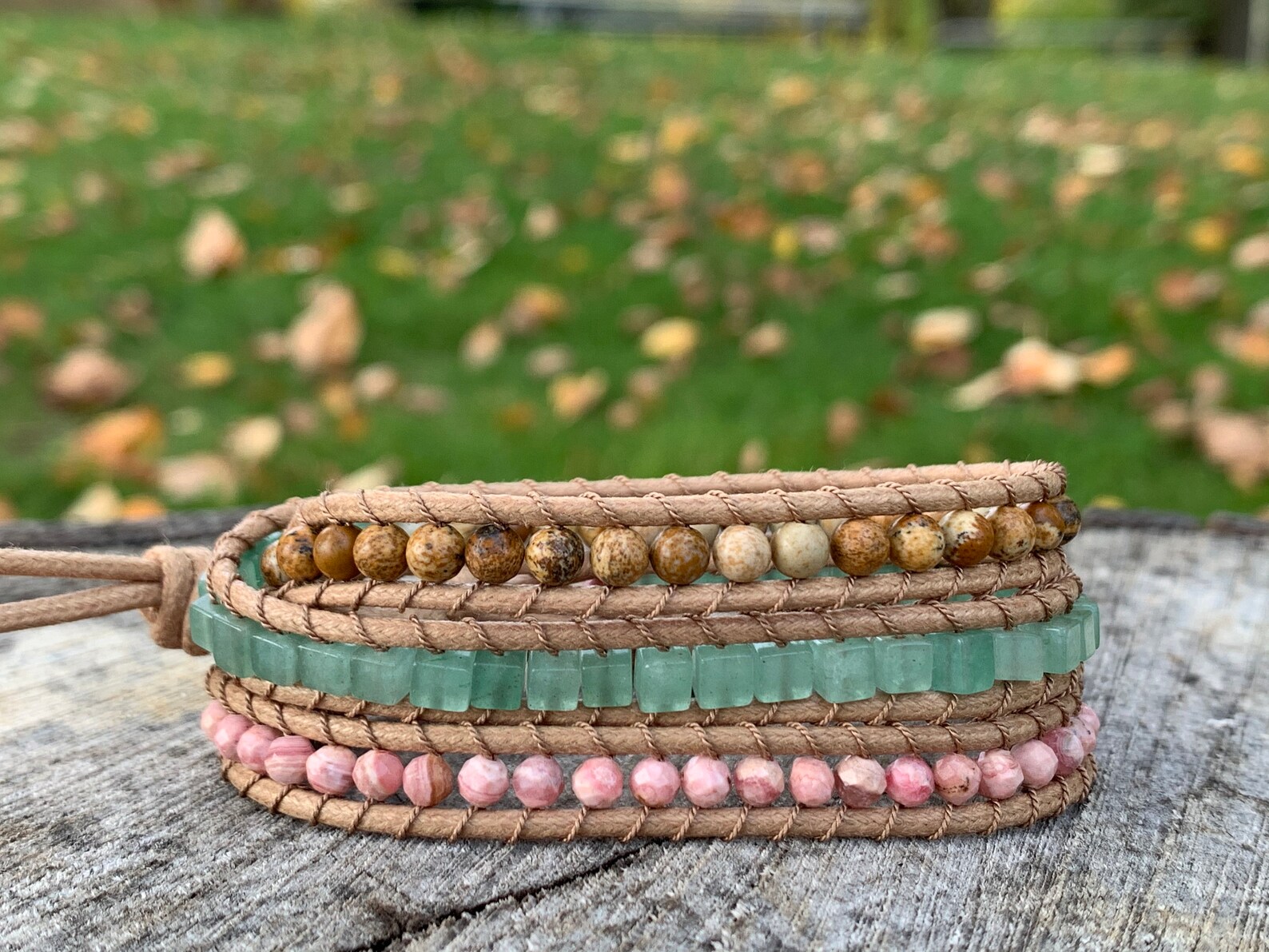 Beaded Triple Wrapped Bracelet gifts for Her gemstone Etsy