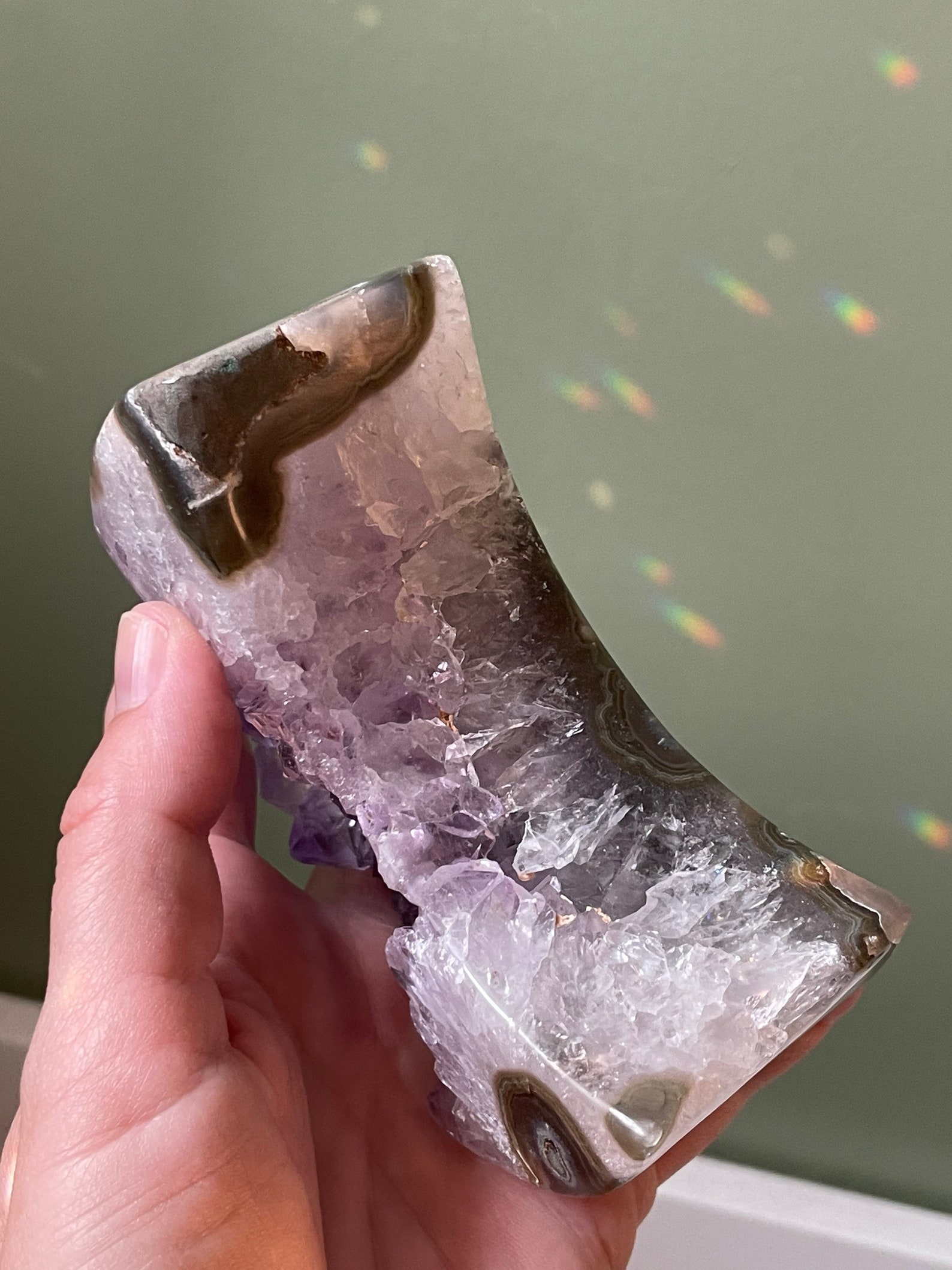 Amethyst Moon Amethyst Crystal Moon Moon Lovers Gift Etsy