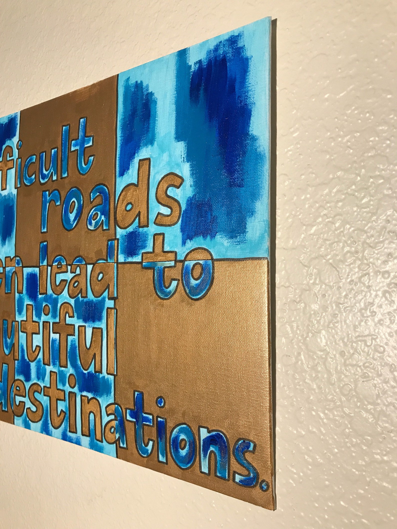 Motivational handmade quote canvas Etsy