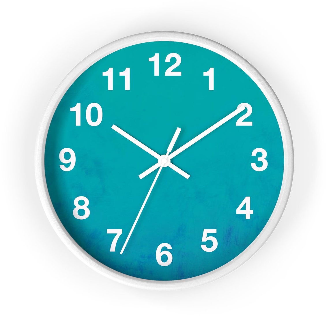 Turquoise Wall Clock Etsy