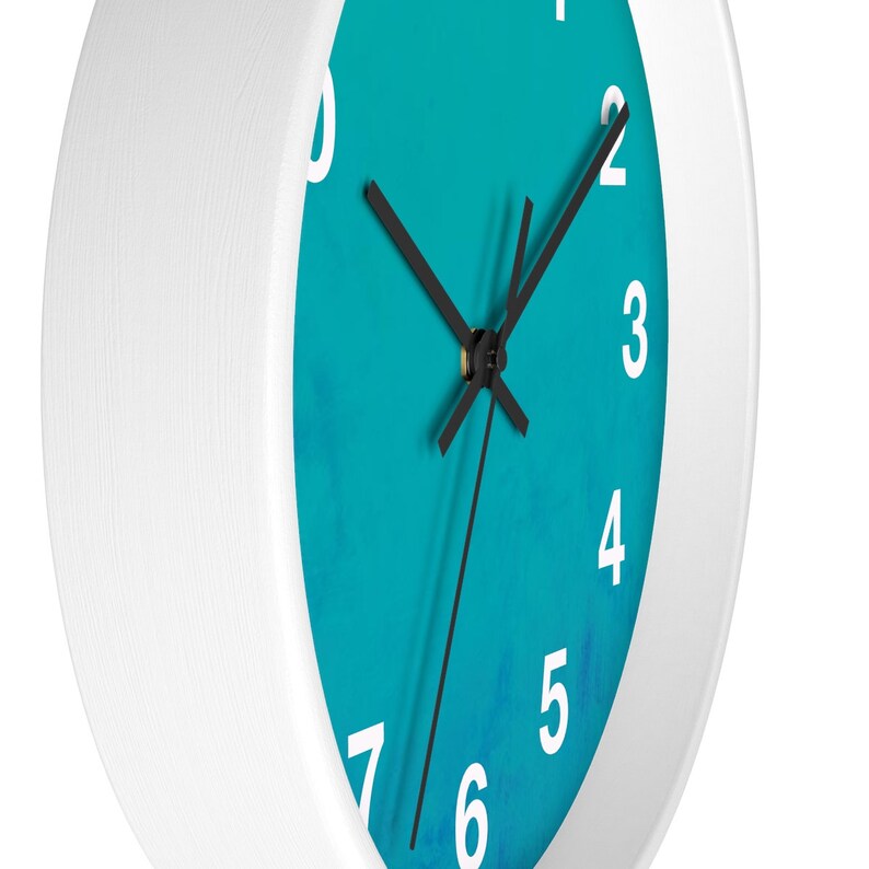 Turquoise Wall Clock Etsy