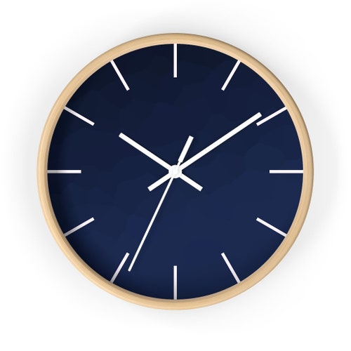 Objectify Dark Teal Wall Clock With Neutra Numerals Etsy