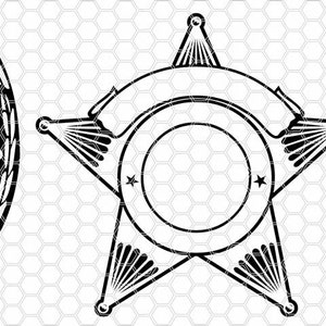 Vector Police Badges for laser, vinyl cutting, cnc, cricut, silhouette