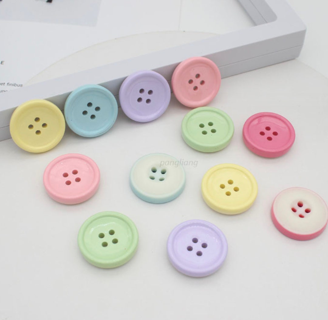 25MM Colorful Button Themed Cartoon Character Flatback Cabochons - Etsy