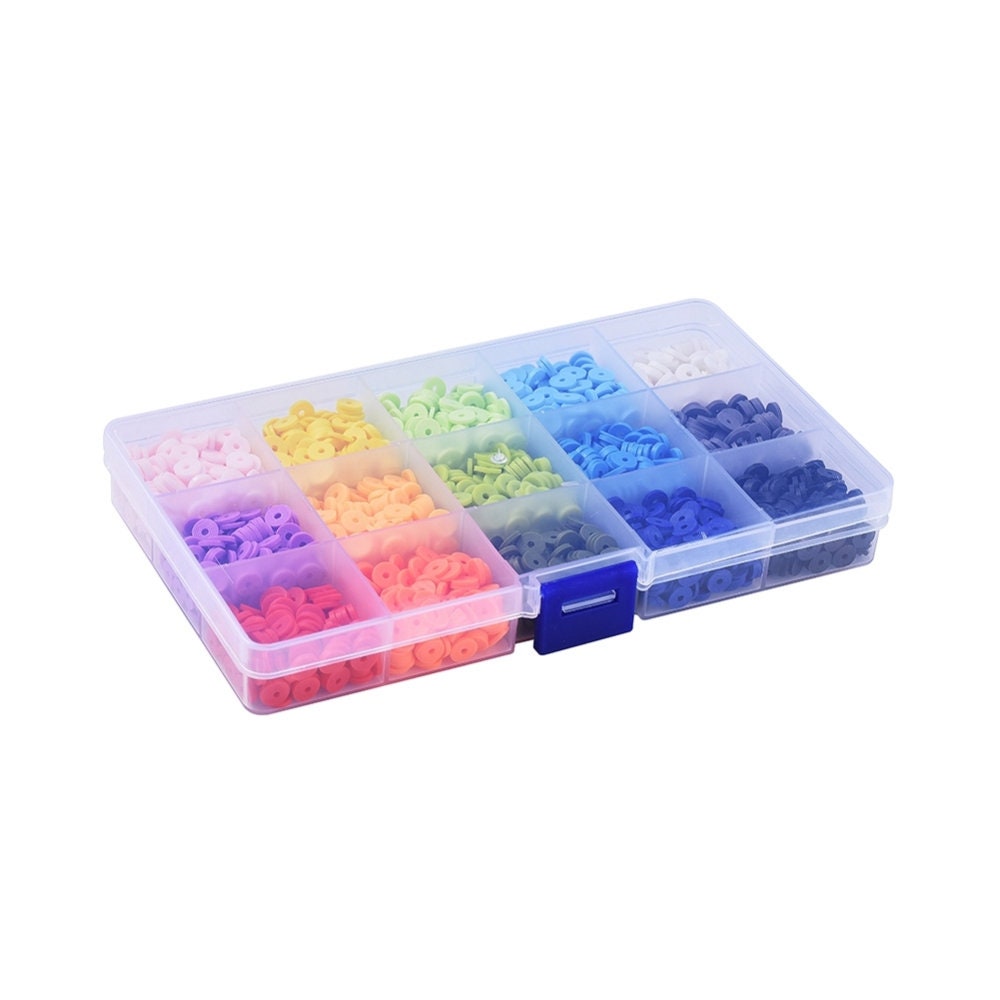 15 Basic Colors Themed Polymer Clay Heishi Bead - Etsy