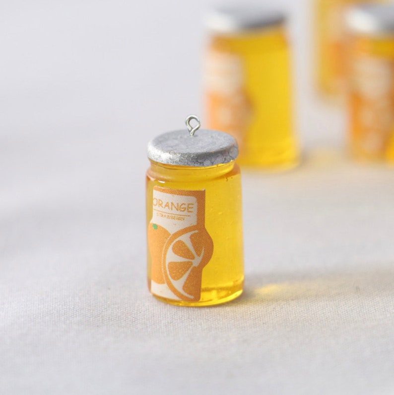 Strawberry Jam/orange Jam Jar Resin Charms Etsy