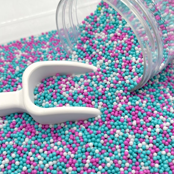 FAKE 2MM Turquoise/Pink Themed Pearl Mix (NOT EDIBLE) D5-14