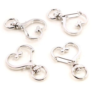 Silver Heart Shaped Key Ring