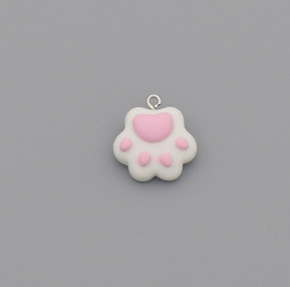 20MM White Cat Paw Charm Etsy Canada
