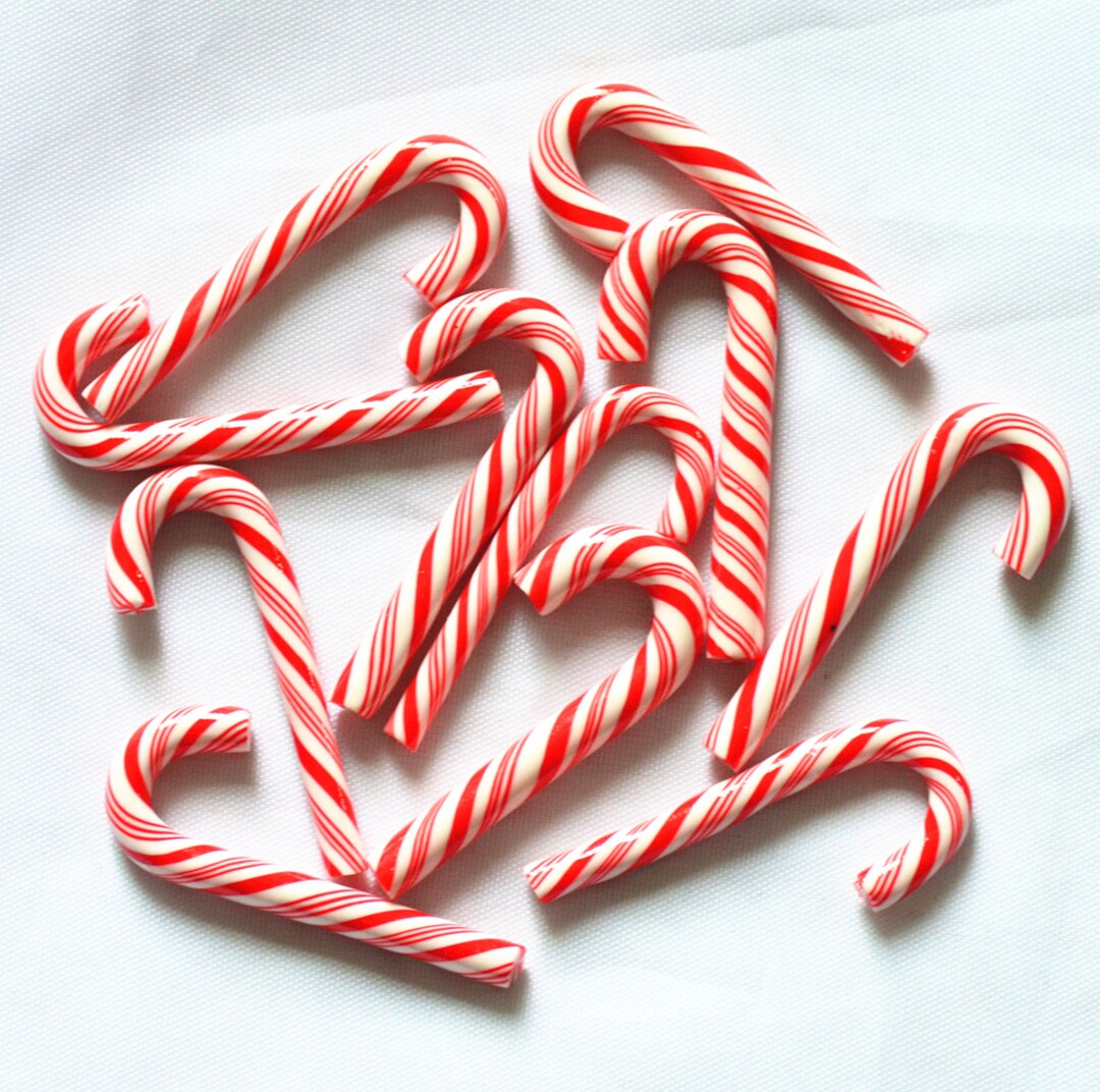 Large Polymer Clay Candy Cane 44mm X 19mm NOT EDIBLE Etsy