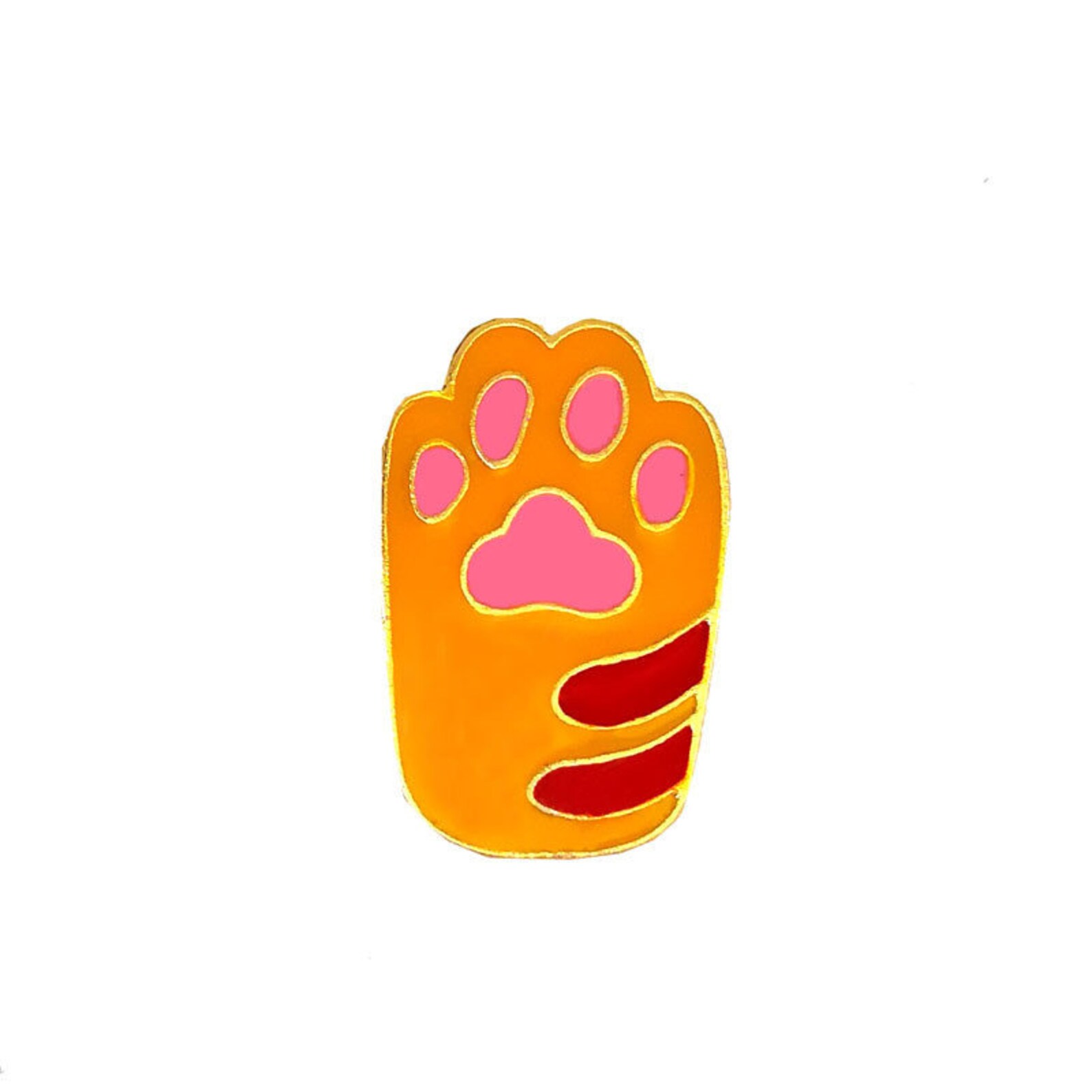 Cute Kawaii Cat Paw Print Enamel Pin Etsy