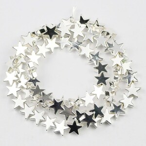 4mm Silver Star Hematite Bead