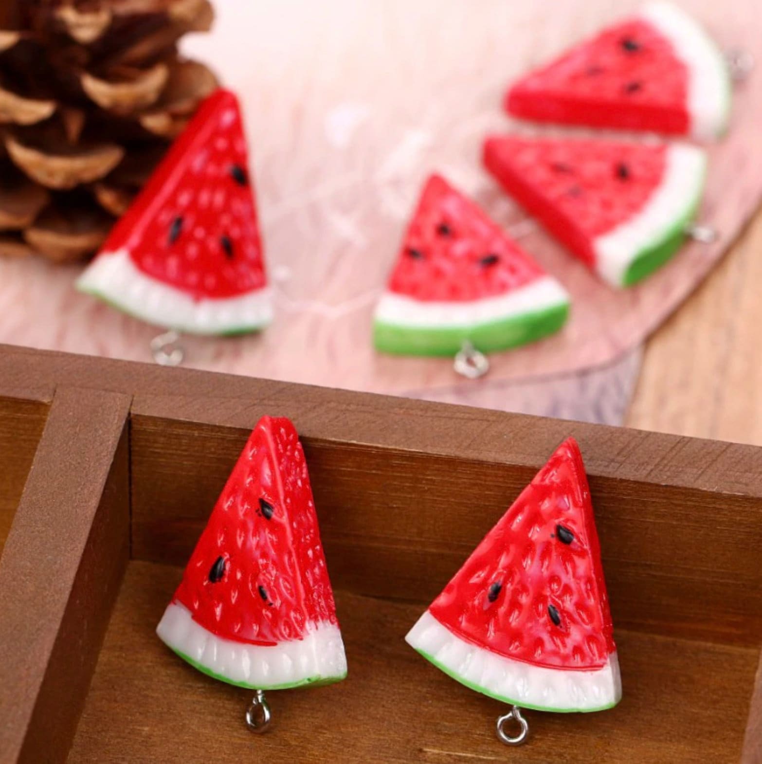 Bulk Enamel Watermelon Charms for DIY Jewelry Making - Dearbeads