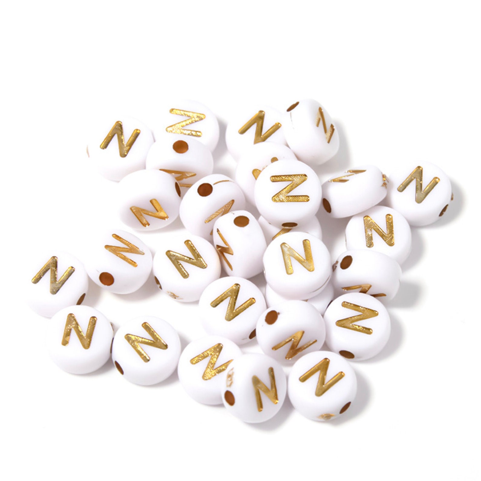 DoreenBow 2200+PCS Acrylic Letter Beads AZ Letter and Number Beads Round  Alphabet Letter Beads for Jewelry Making Bracelets Necklaces and String
