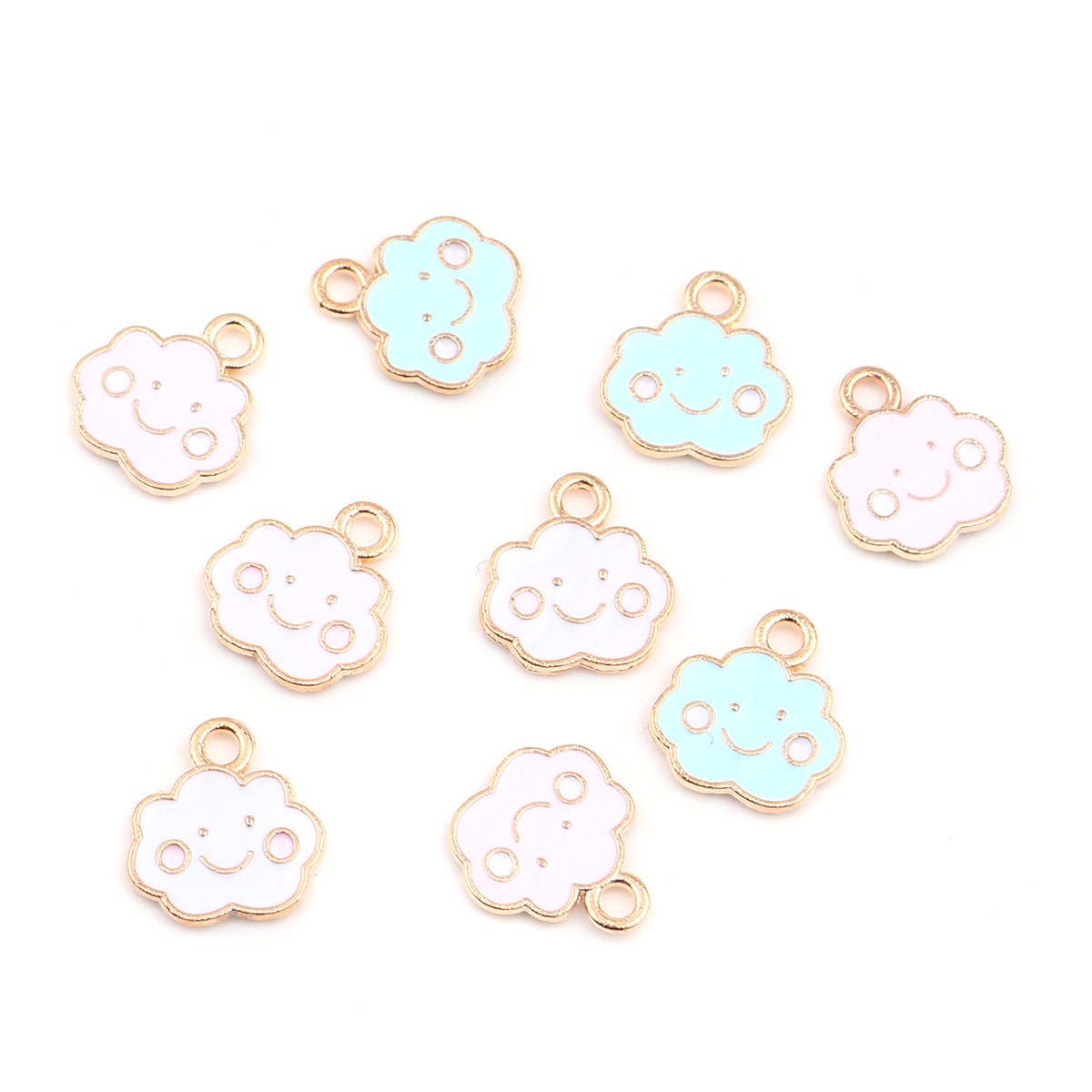 Cute Kawaii Sky Cloud Charm, Polymer Clay Kawaii Charms, Kawaii Jewelry for  Girls, Best Friend Cute Gift, Glow in the Dark Kawaii Charm 