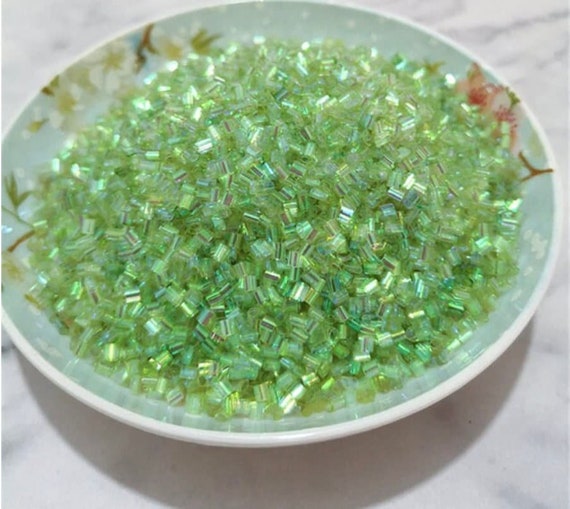 Light Green Iridescent Crispy Bingsu Beads 