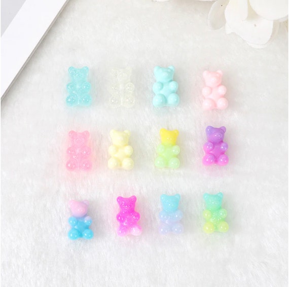 Cute Solid Colored Pastel Gummy Bear Beads 10mm X 16mm Etsy