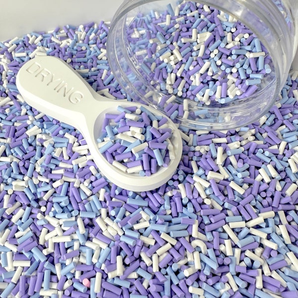 FAKE, Retro Blue and Purples Themed Polymer Clay Sprinkle Mix (NOT EDIBLE) D1-03