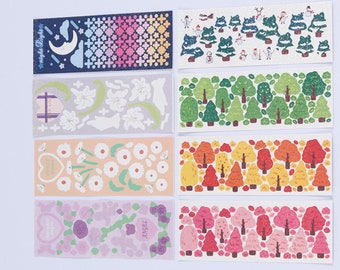 Cute Holographic Nature Themed Sticker Sheets, Crafts, Scrapbooking, Diary, Journal, DIY,