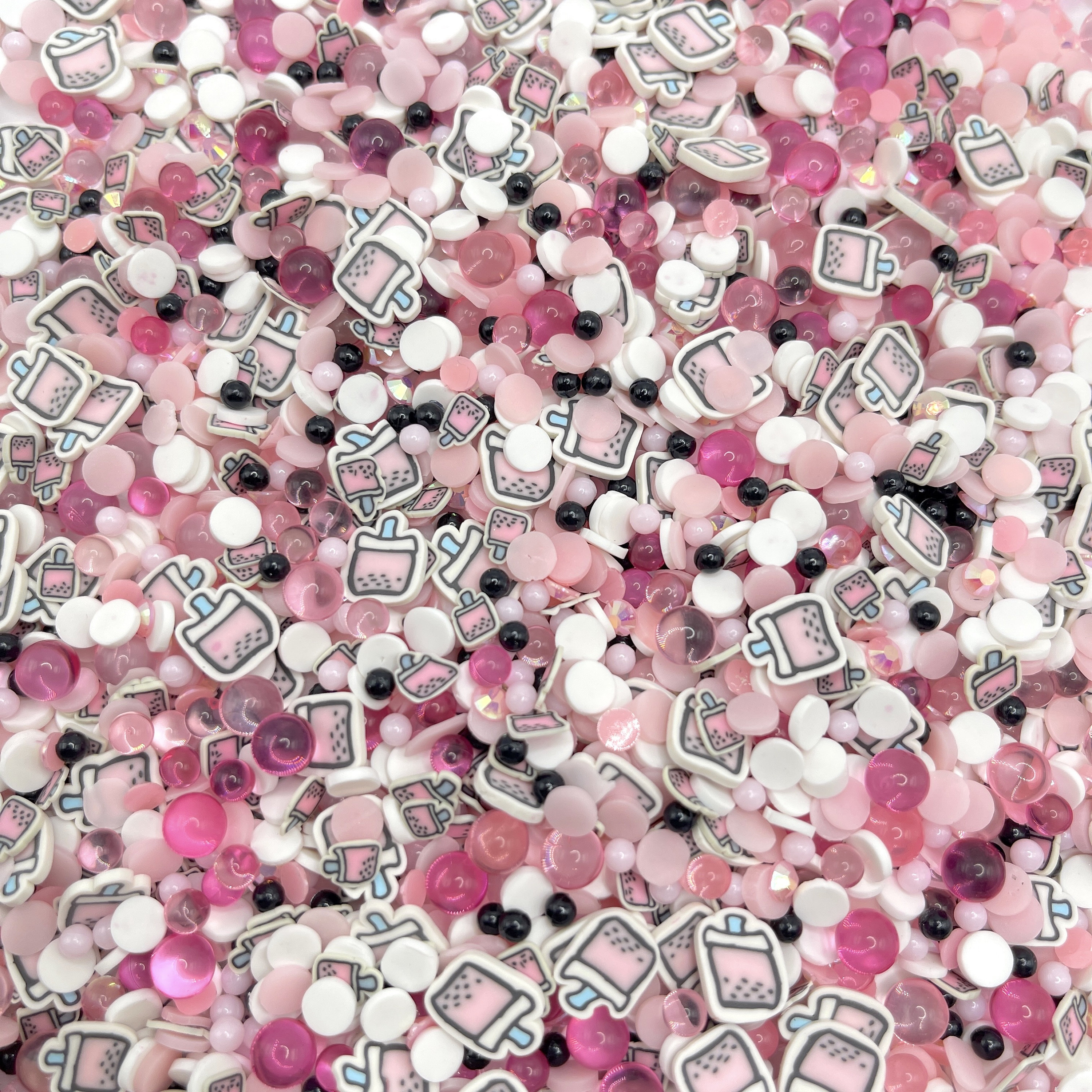 Black Pink Pearl Polymer Clay Sprinkle Mix (NOT EDIBLE) D8-08 –  TinySupplyShop