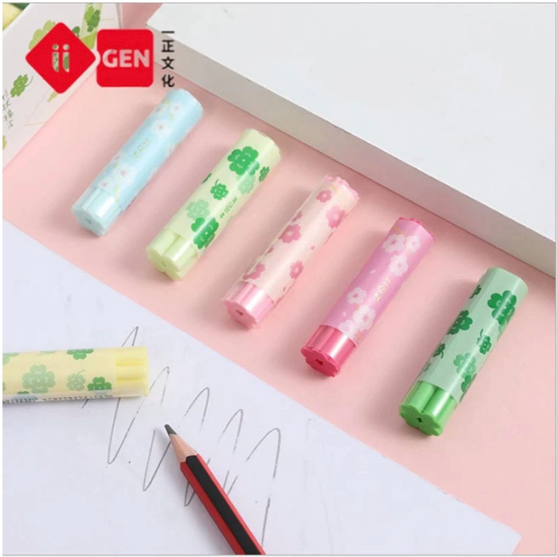 Sakura Color Elementary School Erasers - 5 Pack Of Pink G Erasers For Smooth Erasing