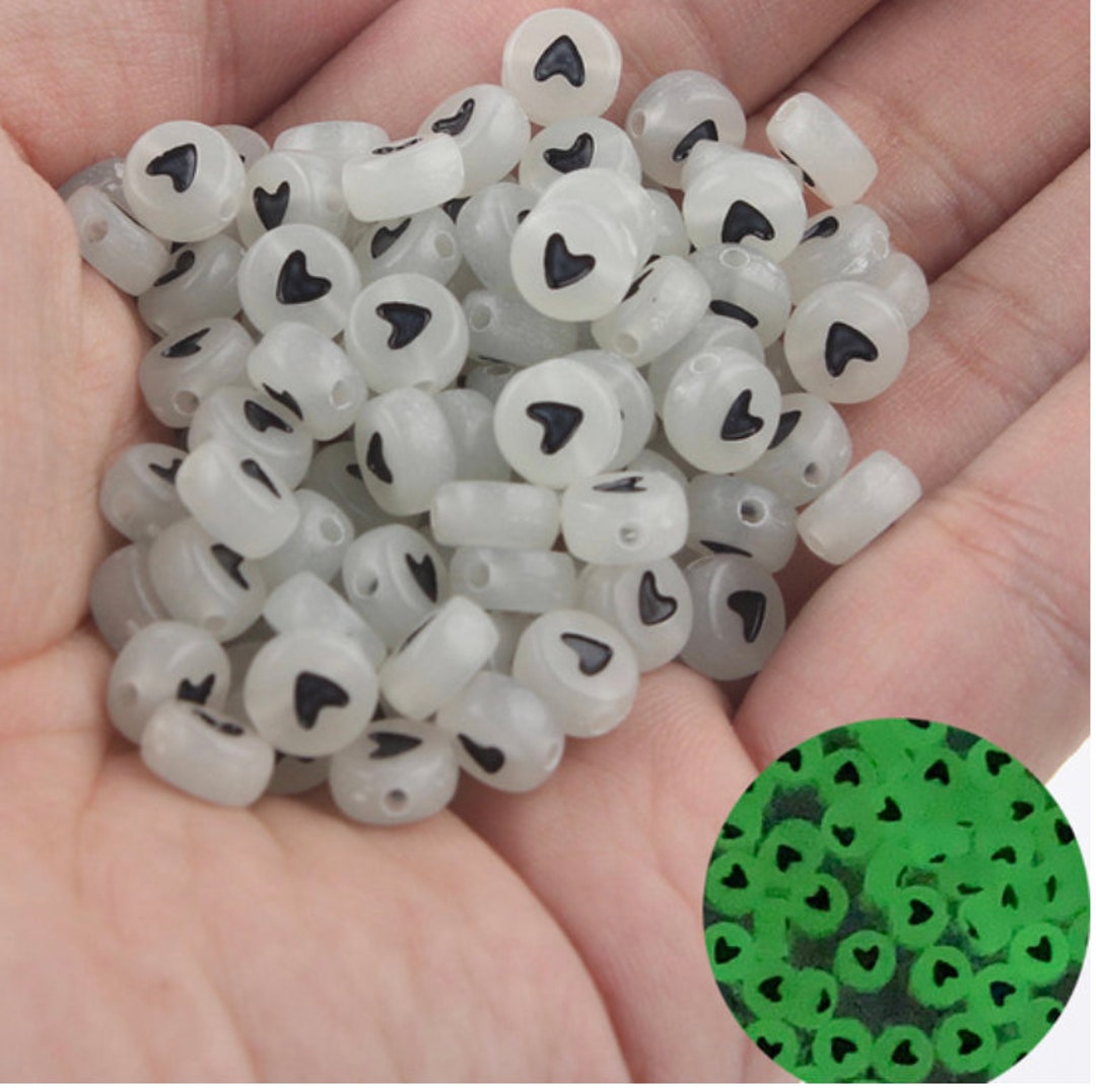 200/1000pcs Heart Beads For Jewelry Making Acrylic Mixed Beads With Letters  For Bracelet Handmade Diy Bracelet Necklace 2022