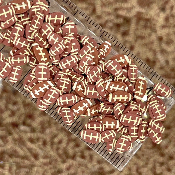 FAKE, 5MM Football Sports Polymer Clay Sprinkles (NOT EDIBLE) D6-03