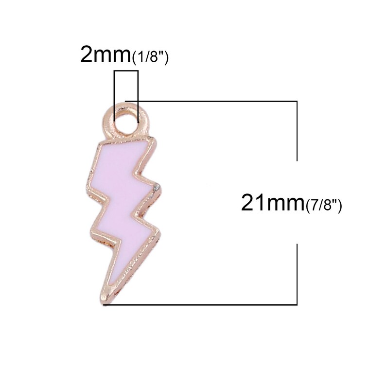 Little Bolt Enamel Necklace - Pink main image 1