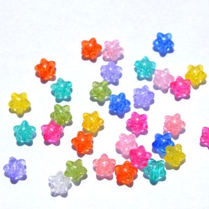 10MM Sparkle Candy-Colored Acrylic Star Bead