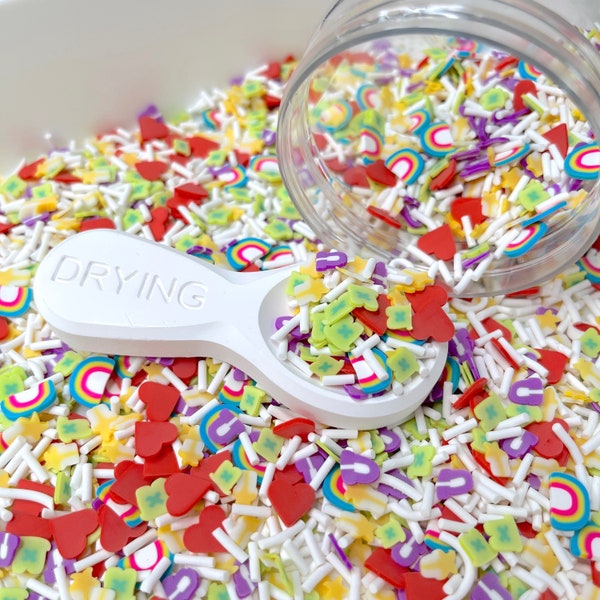 FAKE, White Marshmallow Cereal Themed Polymer Clay Sprinkle Mix (NOT EDIBLE) D15-22