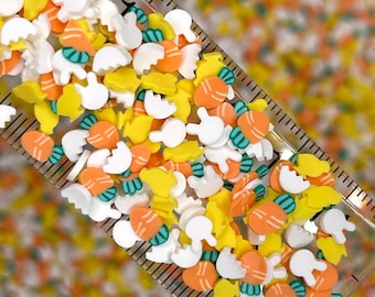 FAKE, Orange Bunny Easter Mix Polymer Clay Sprinkle Mix (NOT EDIBLE) D9-16