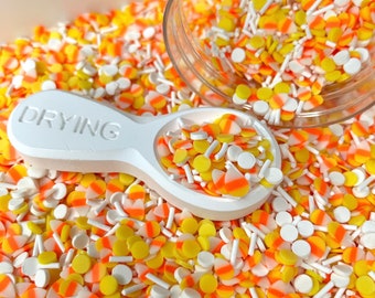 FAKE Halloween Candy Corn Themed Polymer Clay Sprinkle Mix (NOT EDIBLE)  D43-17