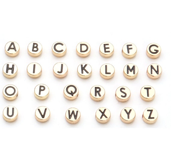 Letter Beads, 7 mm, 1,2 mm, White, 200 G, 1 Pack