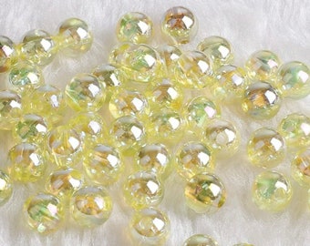 AB Yellow Transparent Acrylic Beads (6mm/8mm)