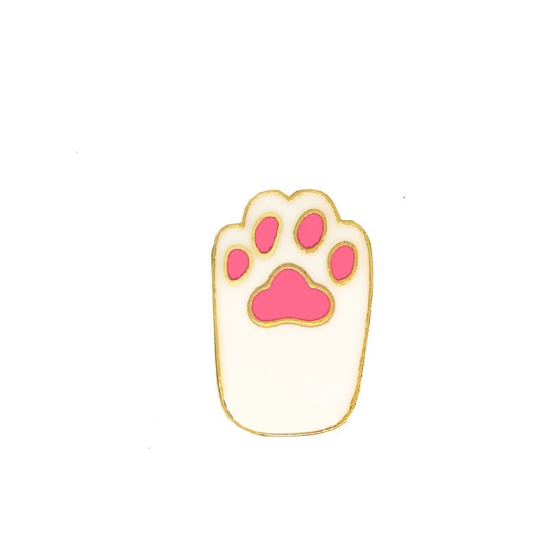 Cute Kawaii Cat Paw Print Enamel Pin Etsy