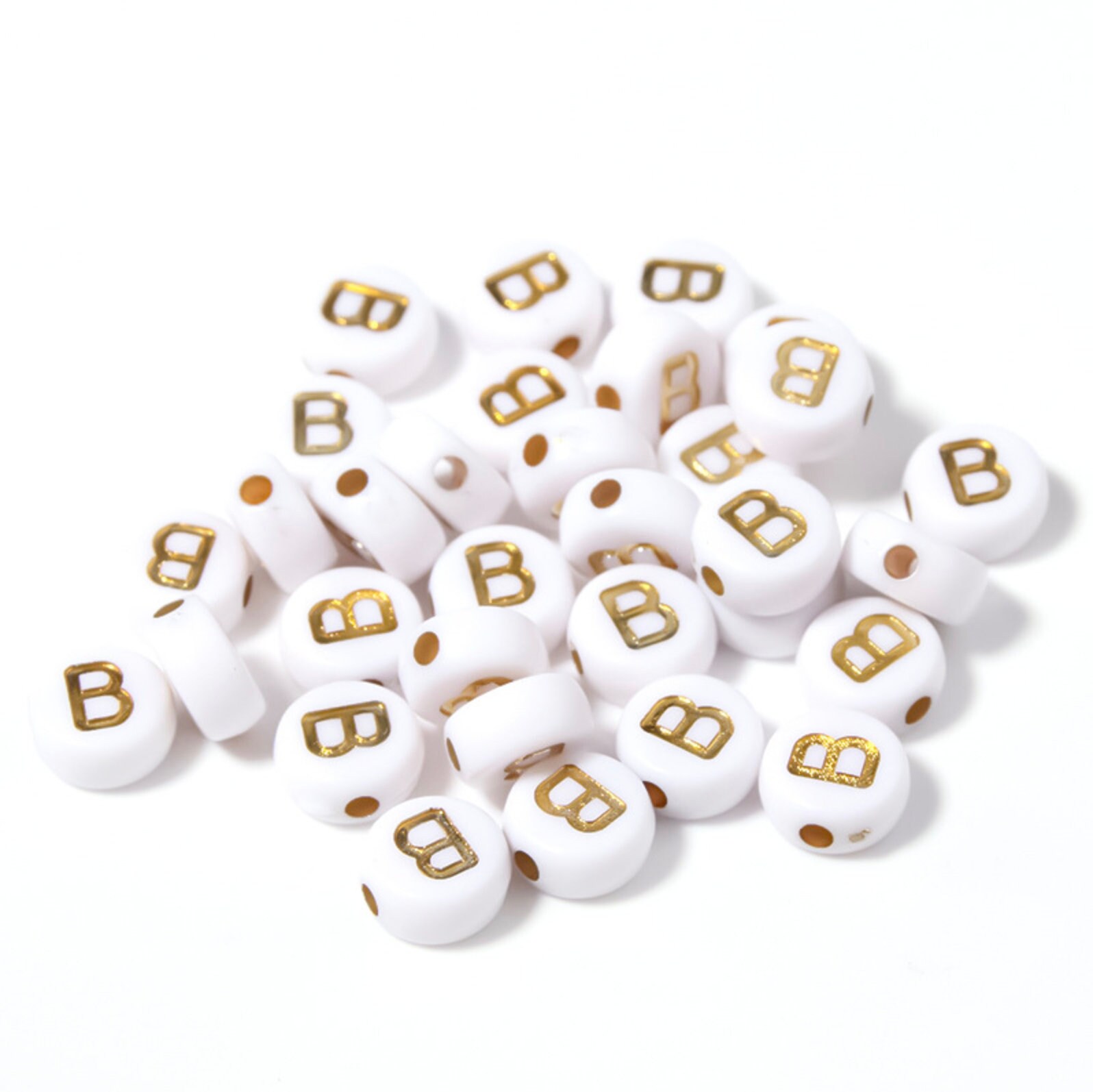 Letter Beads Alphabet Beads Assorted Beads Pastel Beads Pastel Letter Beads  Bulk Beads Wholesale Beads 100 pieces 7mm B