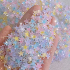 Cute Resin Pastel Mixed Color Star , Astrology Themed 3D Nail Art Charms, Decoden, DIY Supplies, Mini Cabochon