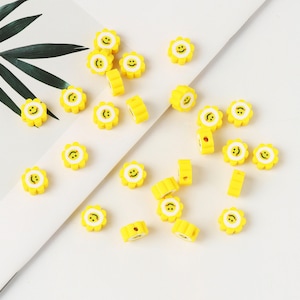3800 Pcs Fruit Flower Polymer Clay Bead Charms Kit, Cute Smiley Fruit Clay  Beads
