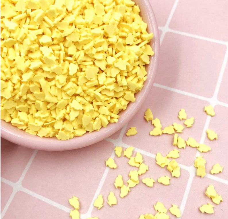 uv resin 5mm Shaker Fillers epoxy resin Yellow Chick Polymer Clay Sprinkles Fake Sprinkles Decoden resin crafts