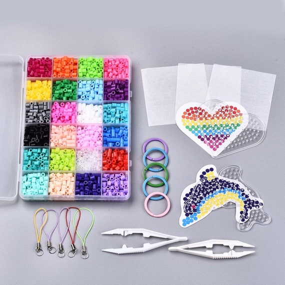 24 Color Cute Keychain Fuse Bead Kit Melty Bead for DIY Etsy