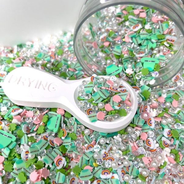 FAKE, Leprechaun Spring Polymer Clay Sprinkle and Pearl Mix (NOT EDIBLE)  D43-21