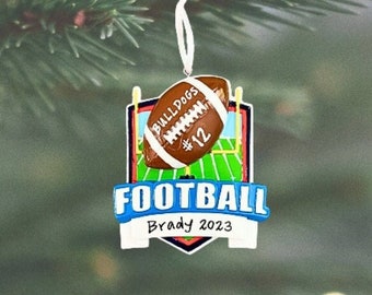 Football Christmas Ornament | Football Ornament | Football Christmas Ornament | Football Team Christmas Gift | Quarterback Ornament