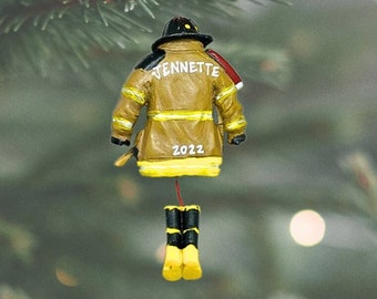 Fireman Firefighter Personalized Christmas Ornament | Firefighter Gift | Firefighter Ornament | Fireman Suit Ornament | Fireman Gift Hero