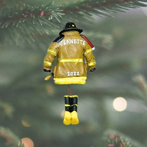 Fireman Firefighter Personalized Christmas Ornament | Firefighter Gift | Firefighter Ornament | Fireman Suit Ornament | Fireman Gift Hero