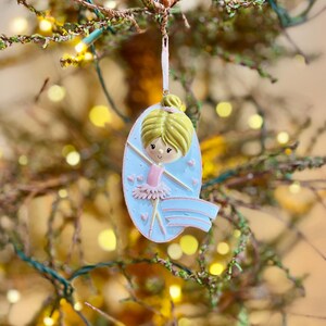 Ballet Girl Christmas Ornament Personalized Ballerina Ornament | Baby's First Christmas | Little Girl Ballet Ornament | Dance Ornament
