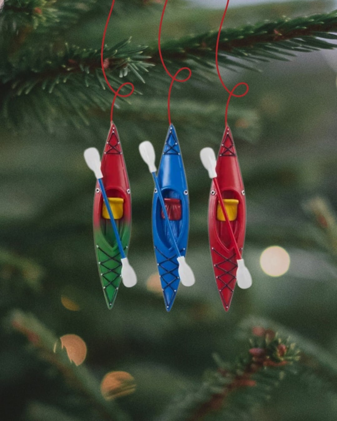 Kayak Ornament Kayak With Oar Ornaments Kayaking Ornament Rowing