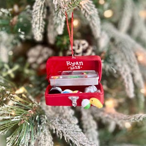 Personalized Fishing Tackle Box Christmas Ornament | Angler Gift for Grandpa | Fishing Enthusiasts Keepsake image 18