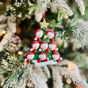 Personalized Holiday Keepsake | Group of 8 | Gift for Grandparents | Large Families | Coworkers | Sorority Sisters