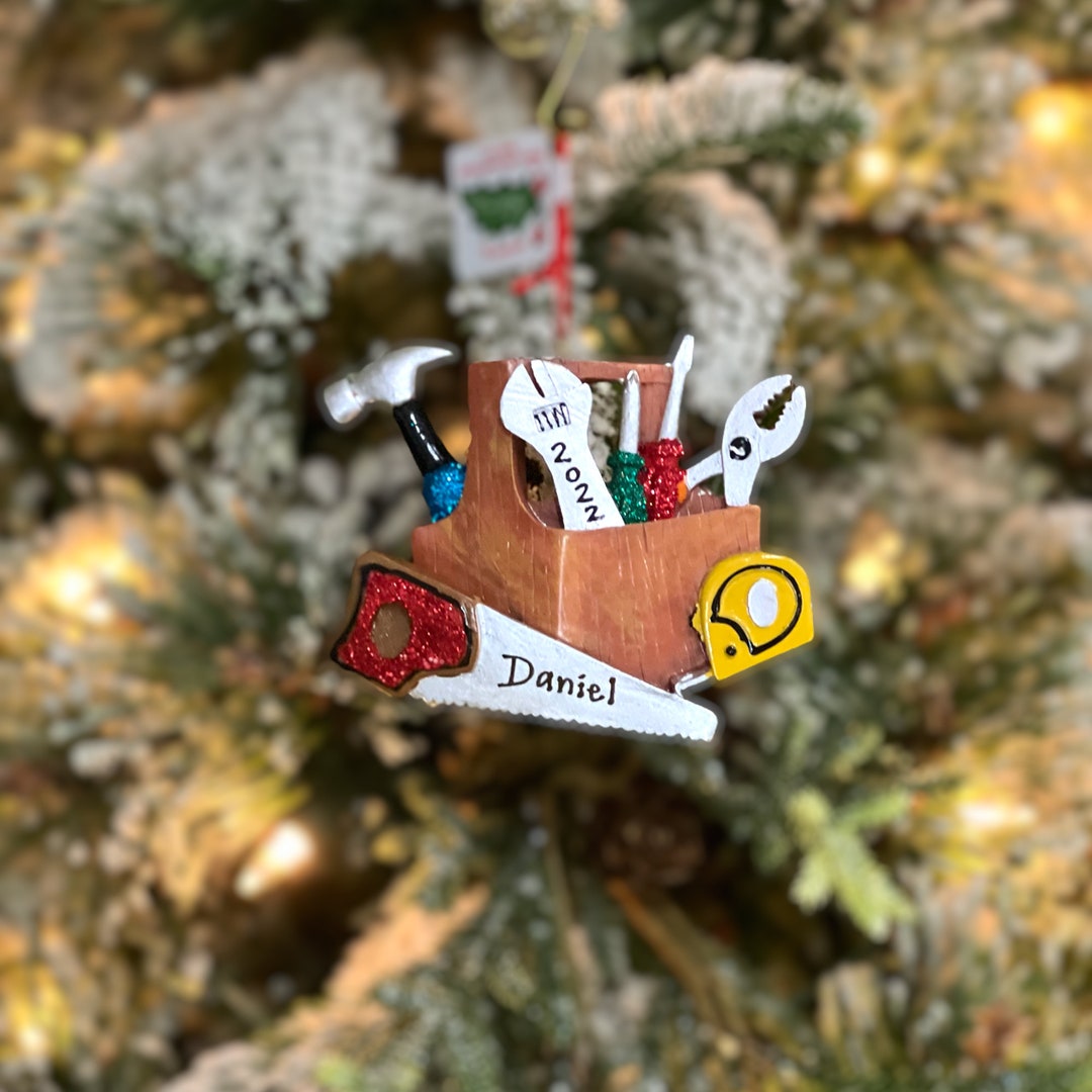 Toolbox Personalized Christmas Ornament Handyman Ornament