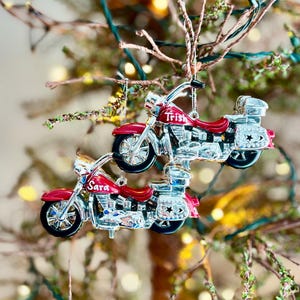 Motorcycle Ornament | Personalized Christmas Ornament | Gift for Dad | Gift for Him | Motorcycle Enthusiast Ornament | Biker Ornament